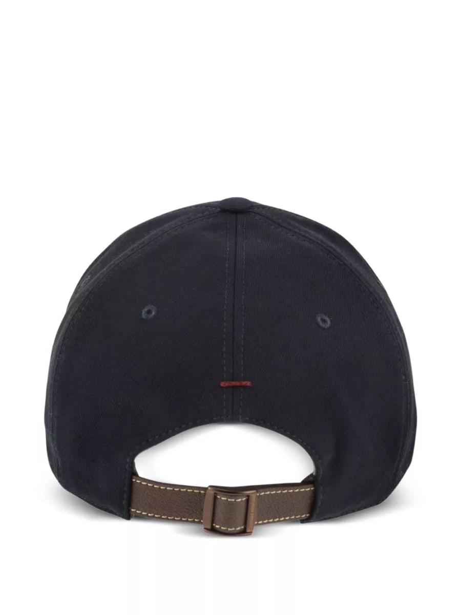 Brunello Cucinelli Cappellino da baseball in cotone con logo, view 4