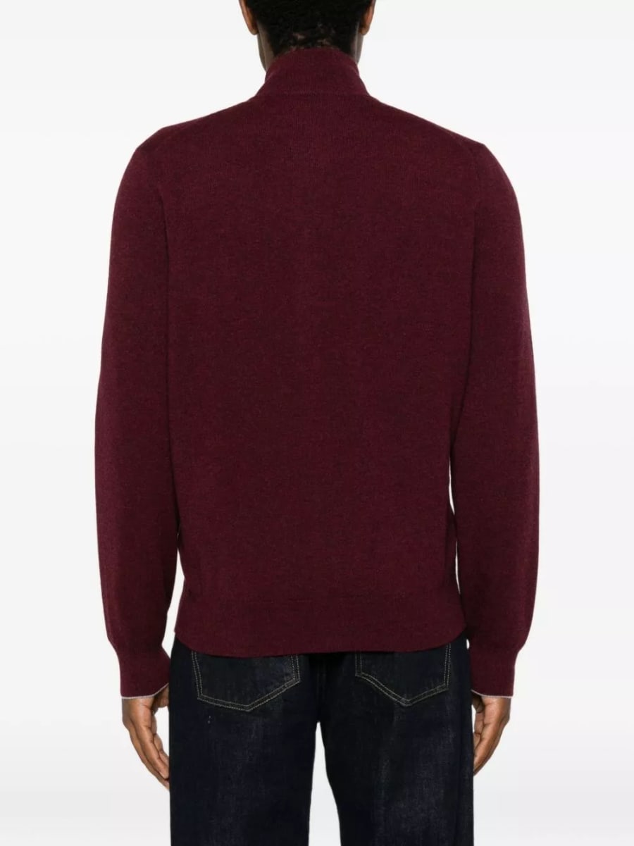 Brunello Cucinelli Cardigan in cashmere con zip, view 5