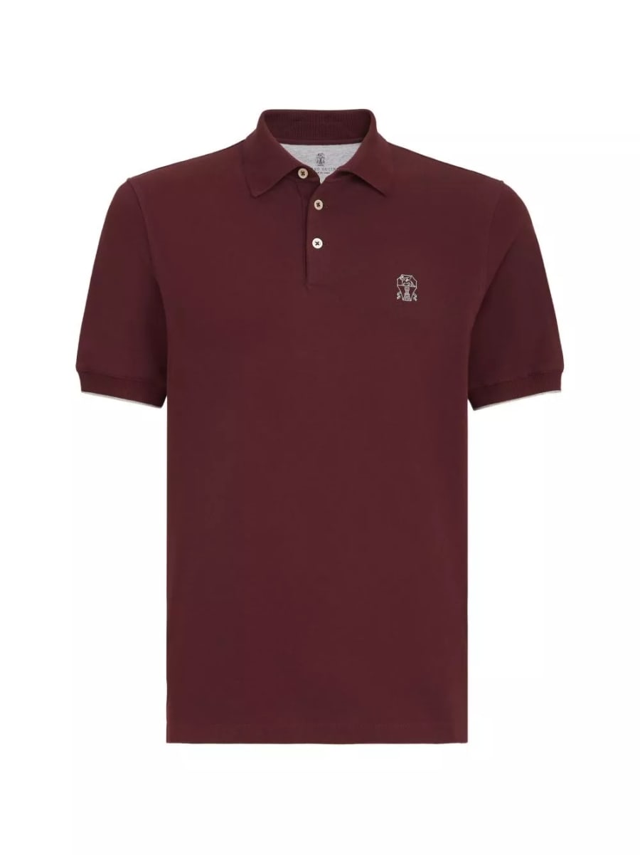 Brunello Cucinelli la polo in cotone con logo