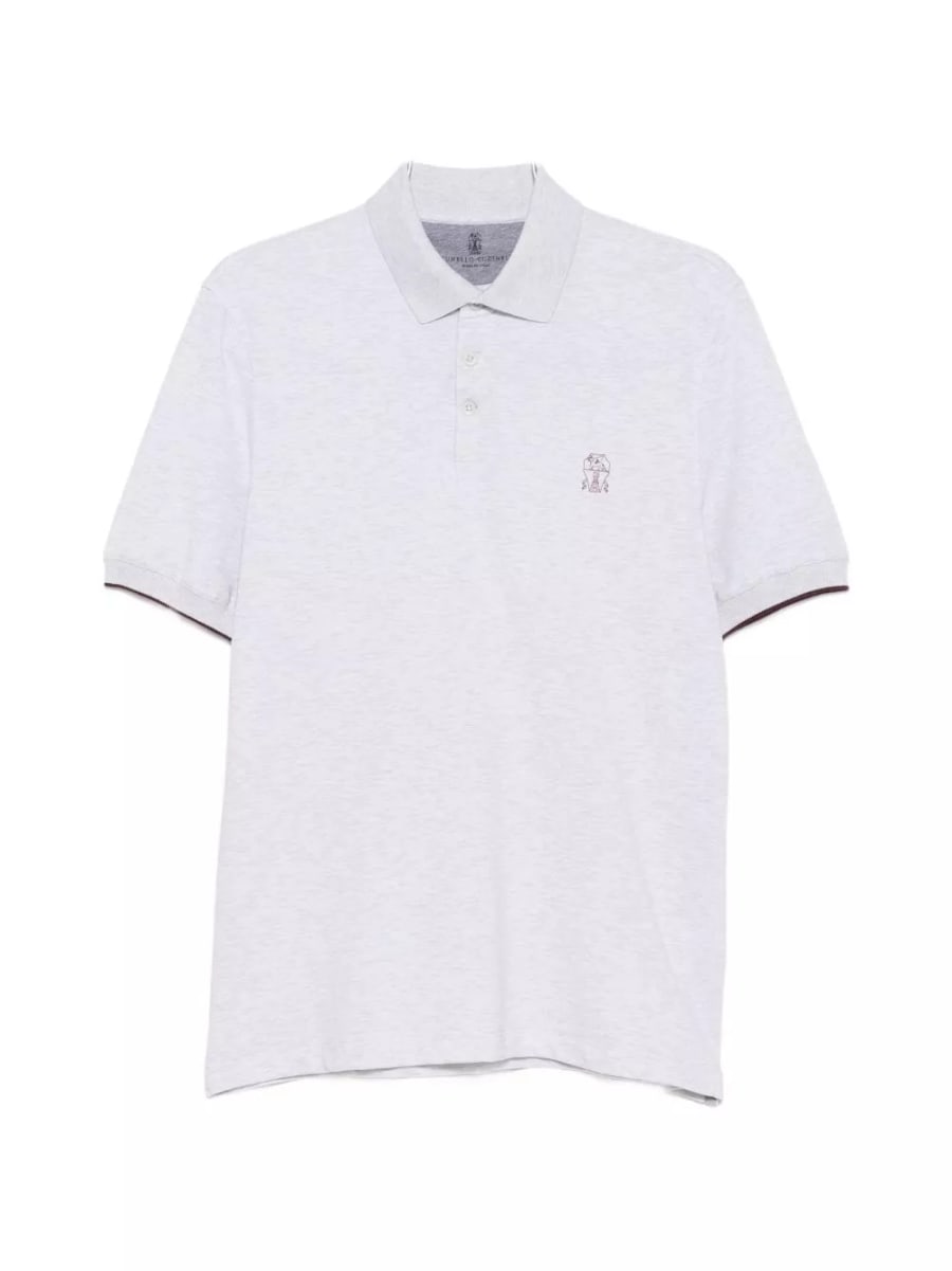 Brunello Cucinelli la polo in cotone con logo
