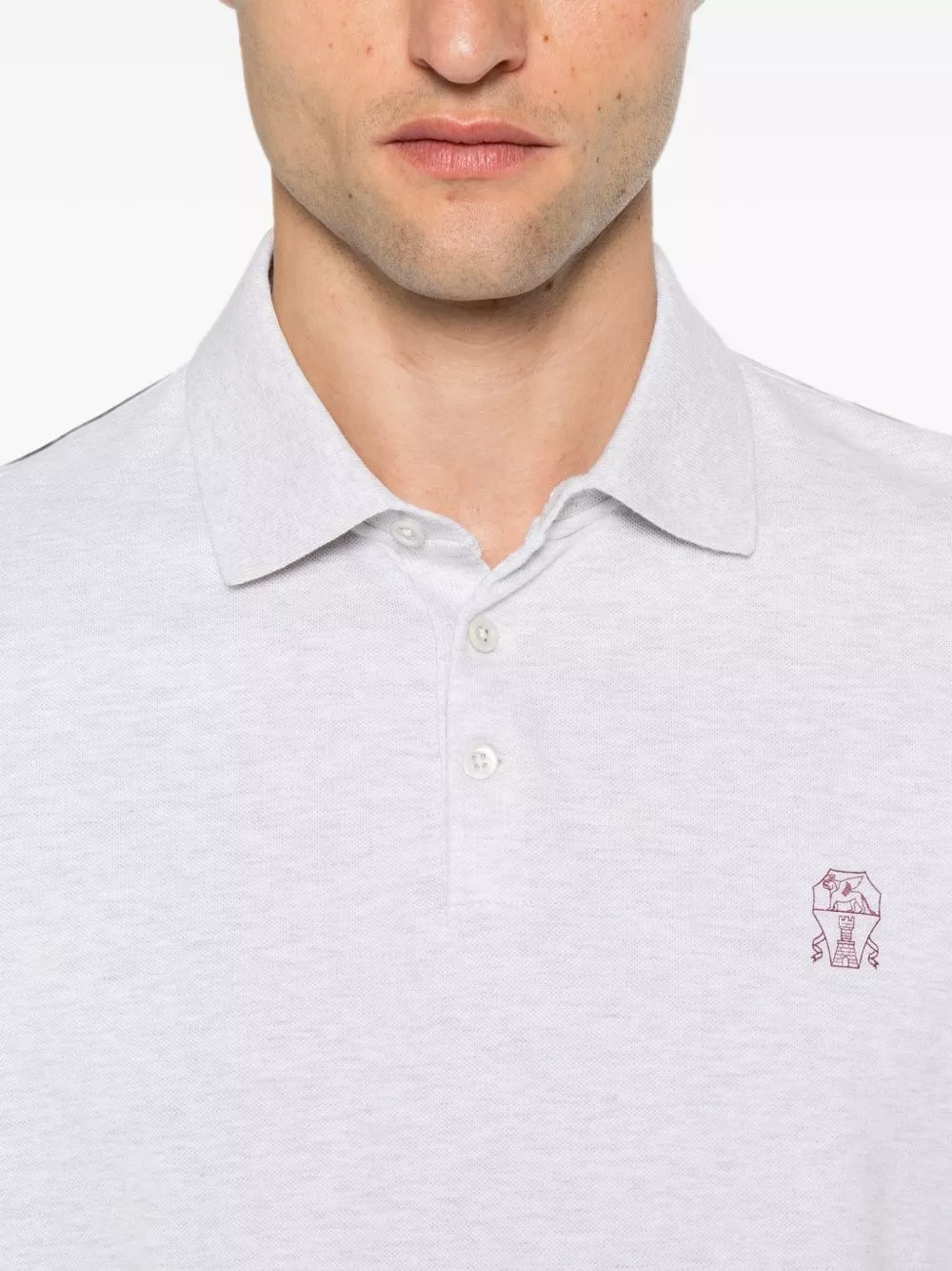 Brunello Cucinelli la polo in cotone con logo
