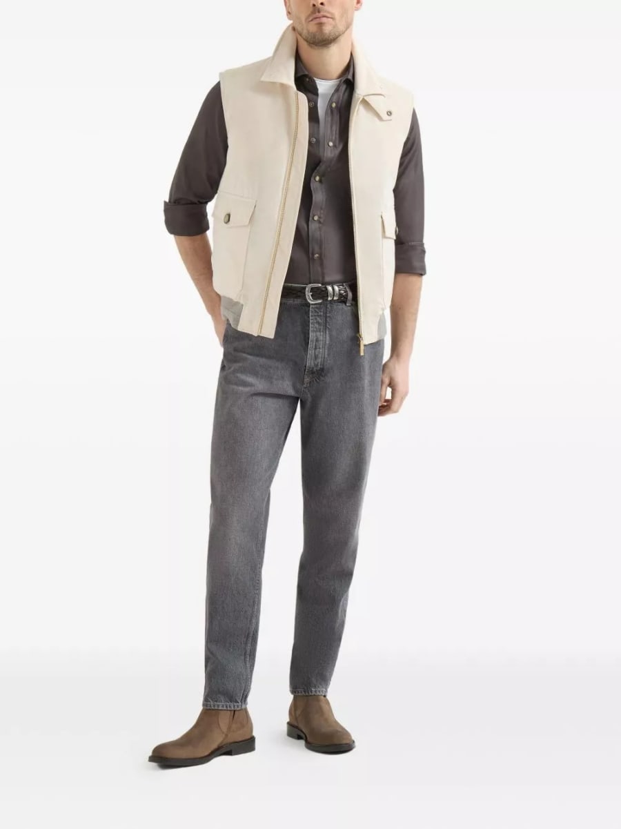 Brunello Cucinelli Jeans in denim di cotone, view 6