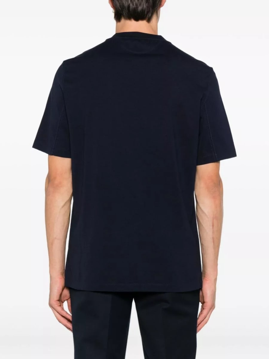 Brunello Cucinelli T-shirt in cotone logo, view 4