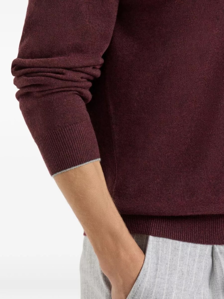 Brunello Cucinelli Maglione girocollo in cashmere, view 2
