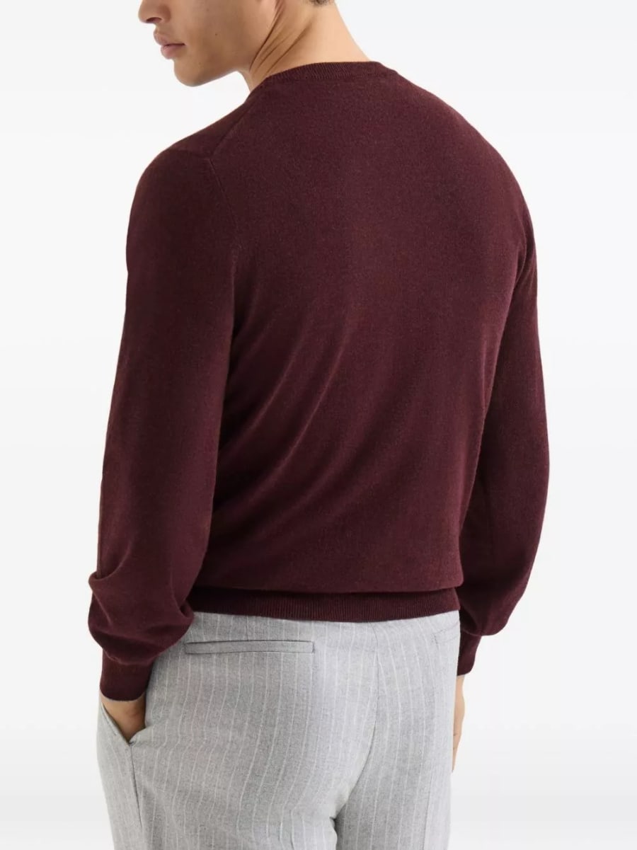 Brunello Cucinelli Maglione girocollo in cashmere, view 4