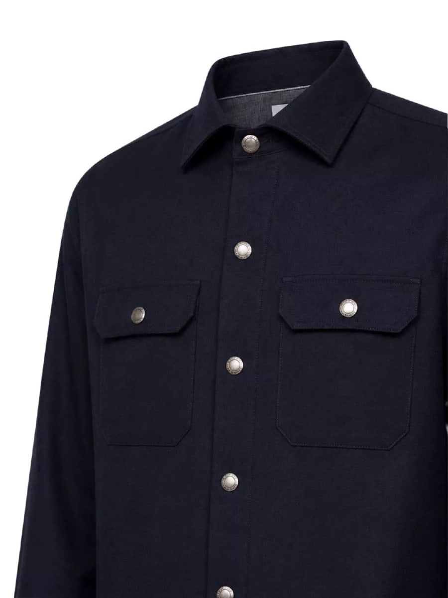 Brunello Cucinelli Camicia in lana, view 2
