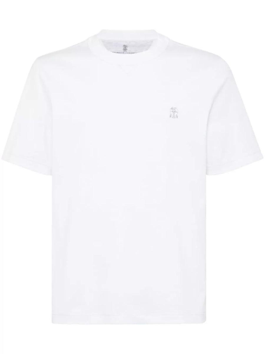 Brunello Cucinelli T-shirt in cotone con logo