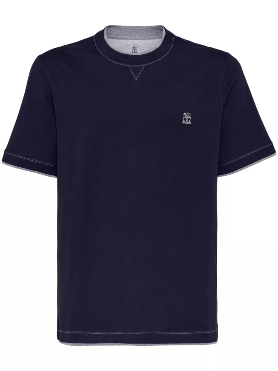 Brunello Cucinelli T-shirt in cotone con logo