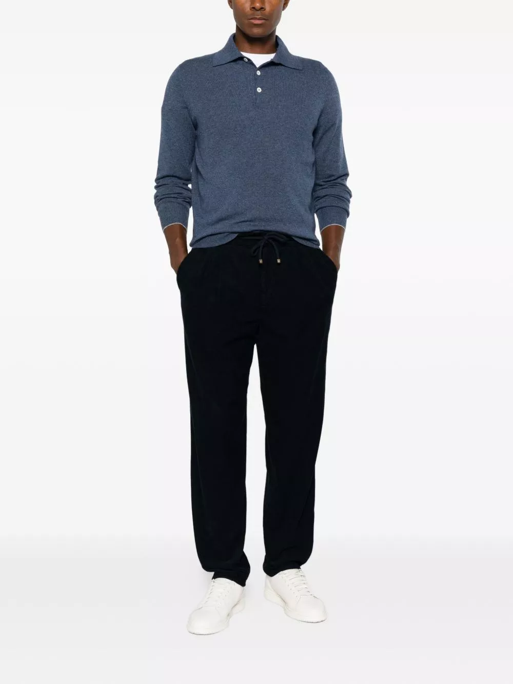 Brunello Cucinelli la polo in cashmere, view 2