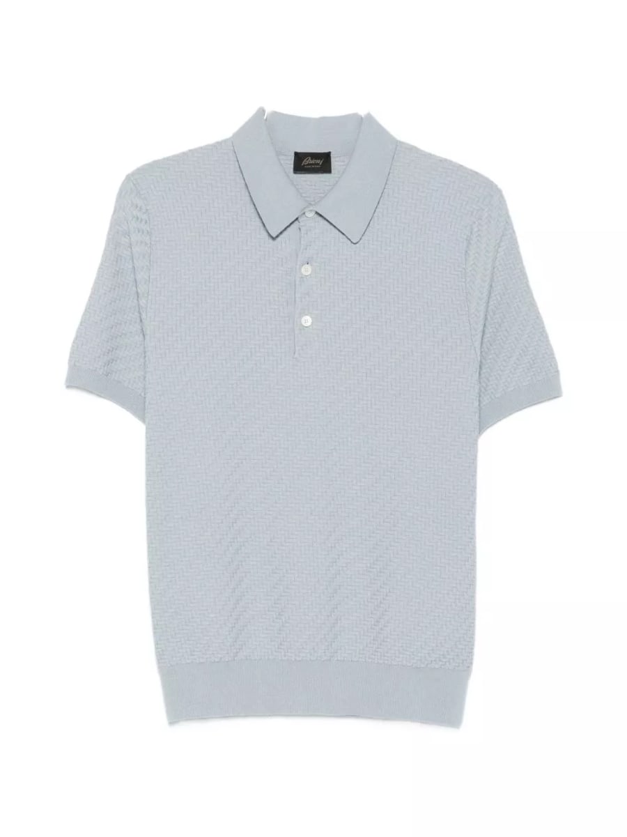 Brioni la polo in cotone e cashmere