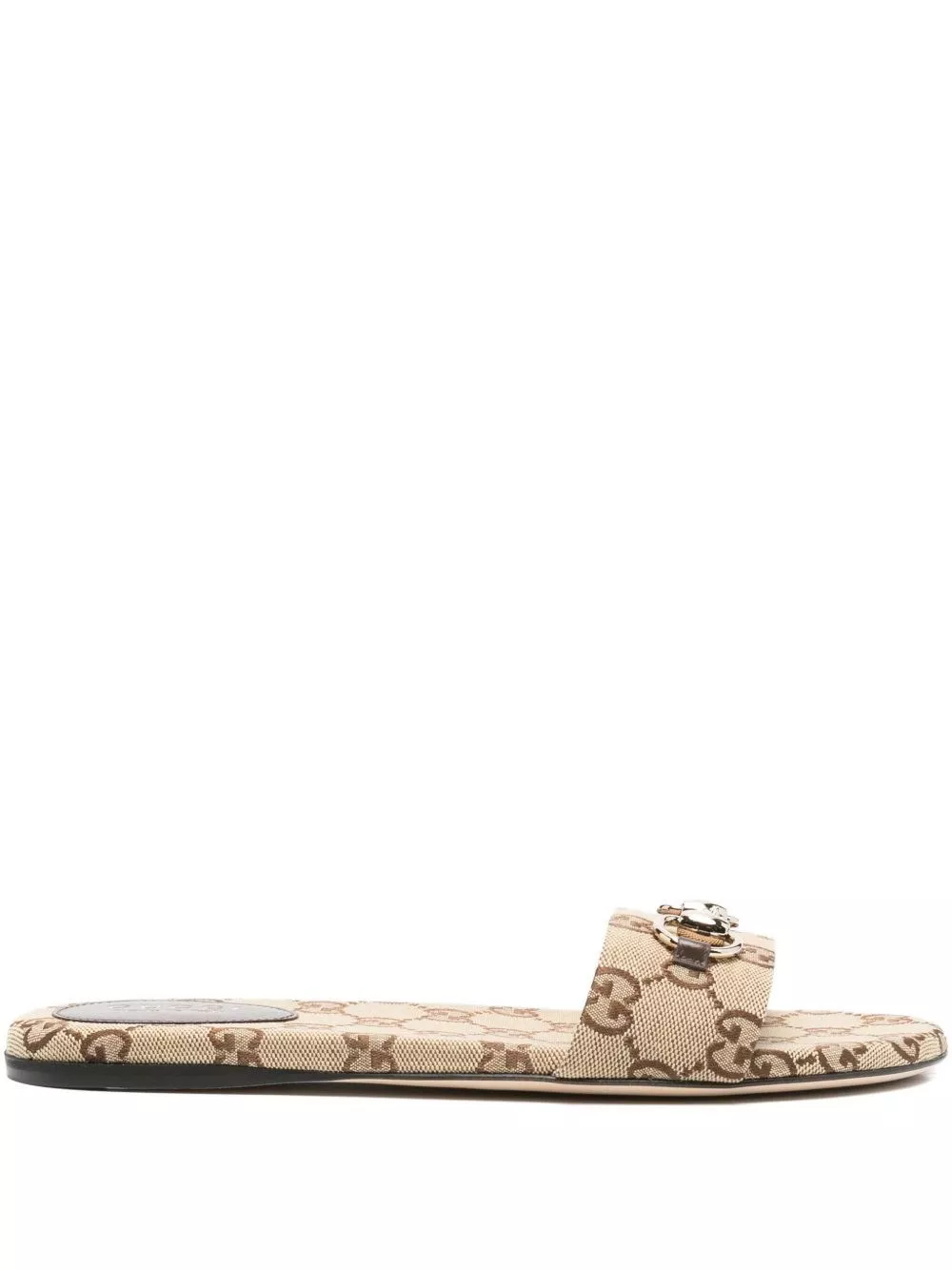 Gucci Sandali piatti in canvas GG