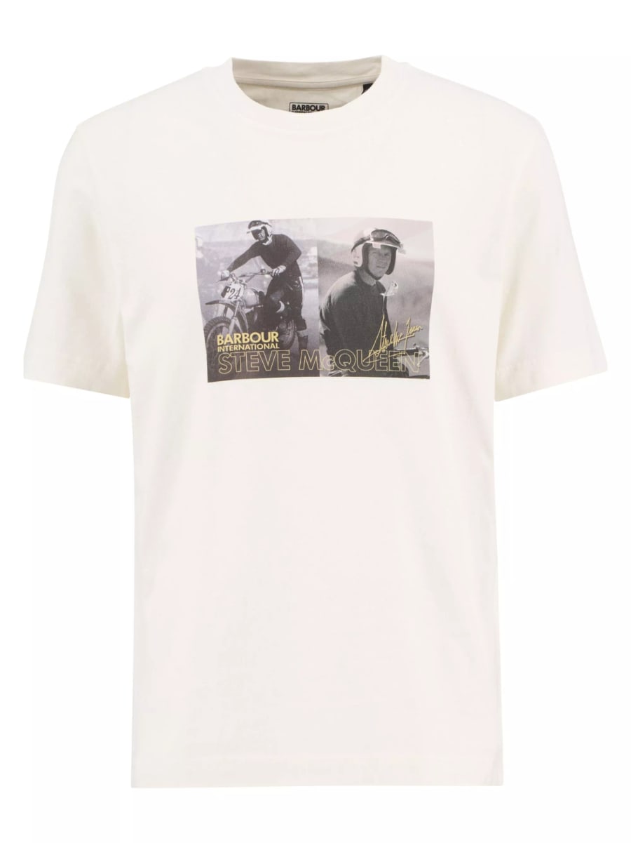 Barbour T-shirt stampata
