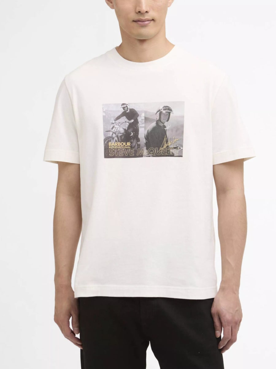 Barbour T-shirt stampata, view 2