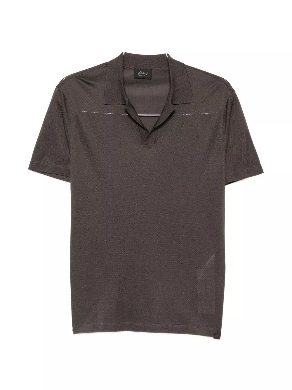 Brioni la polo in seta Piquet