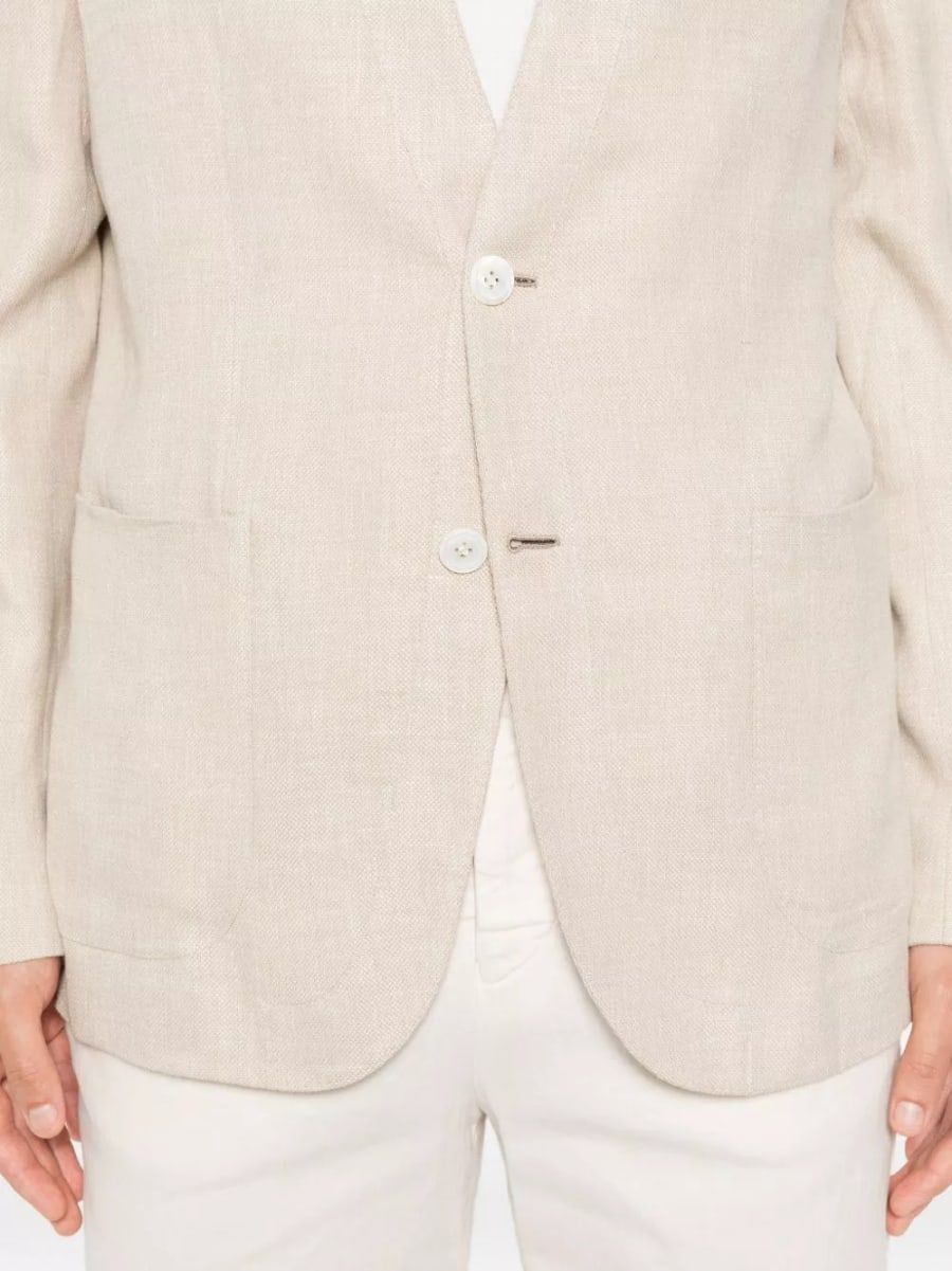 Brioni Jardigan in misto lino e seta, view 4