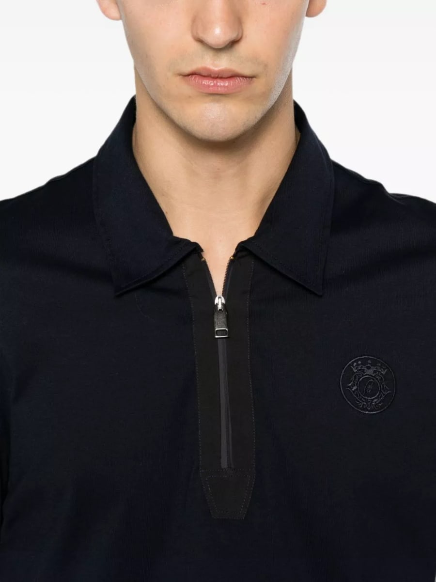 Brioni la polo in cotone, view 3