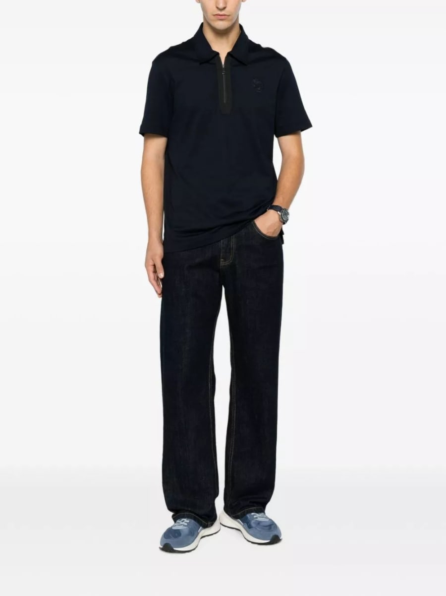 Brioni la polo in cotone, view 5