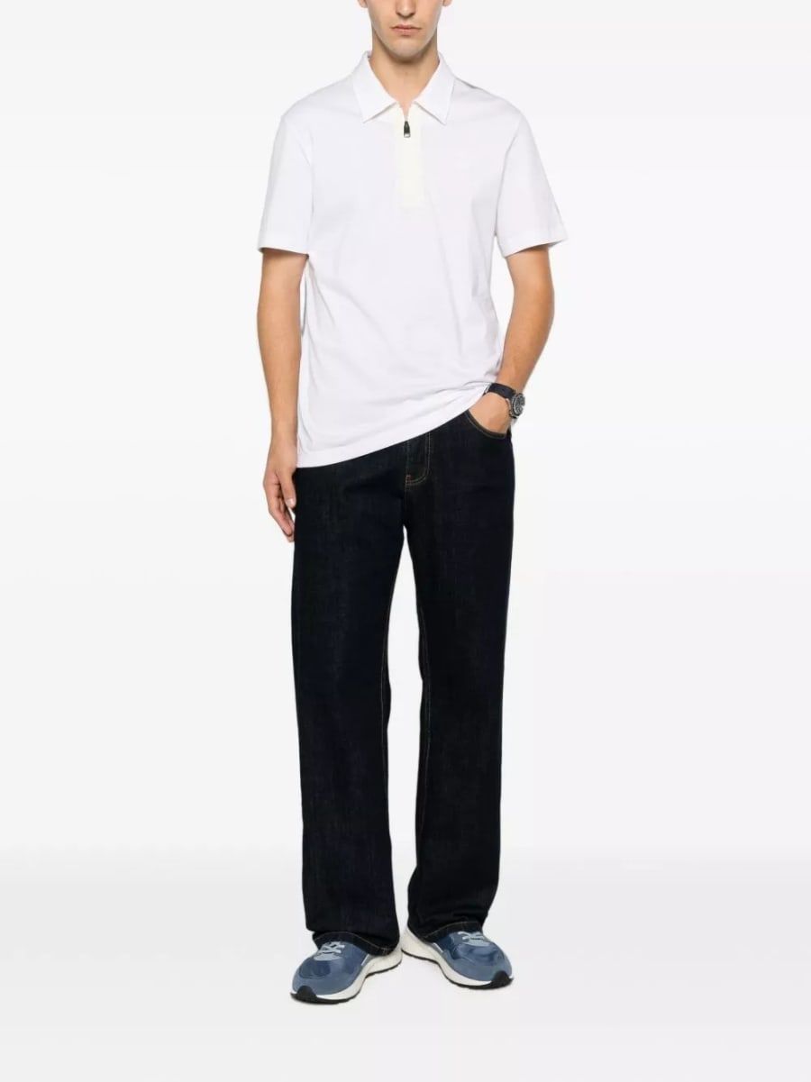 Brioni la polo in cotone, view 3