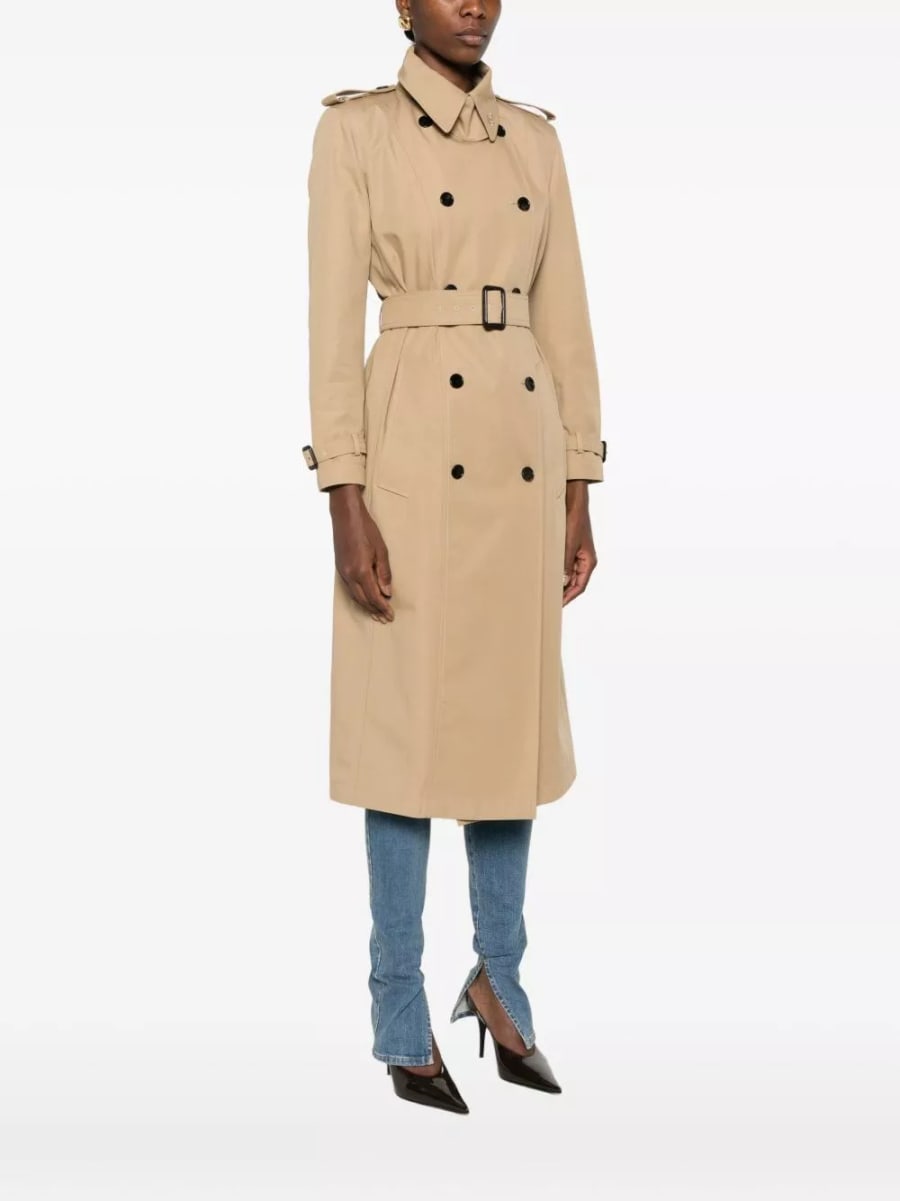 Gucci Trench coat lungo in cotone, view 3