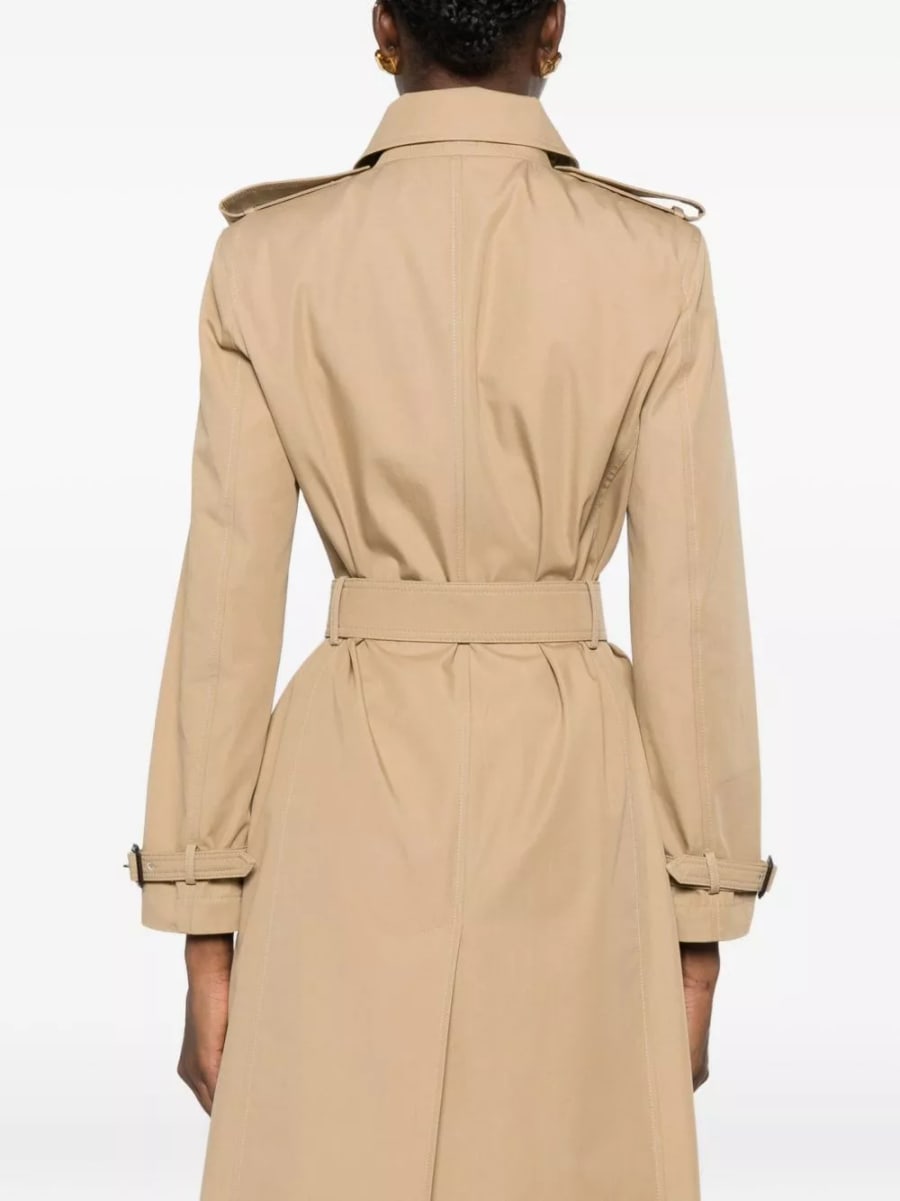 Gucci Trench coat lungo in cotone, view 5