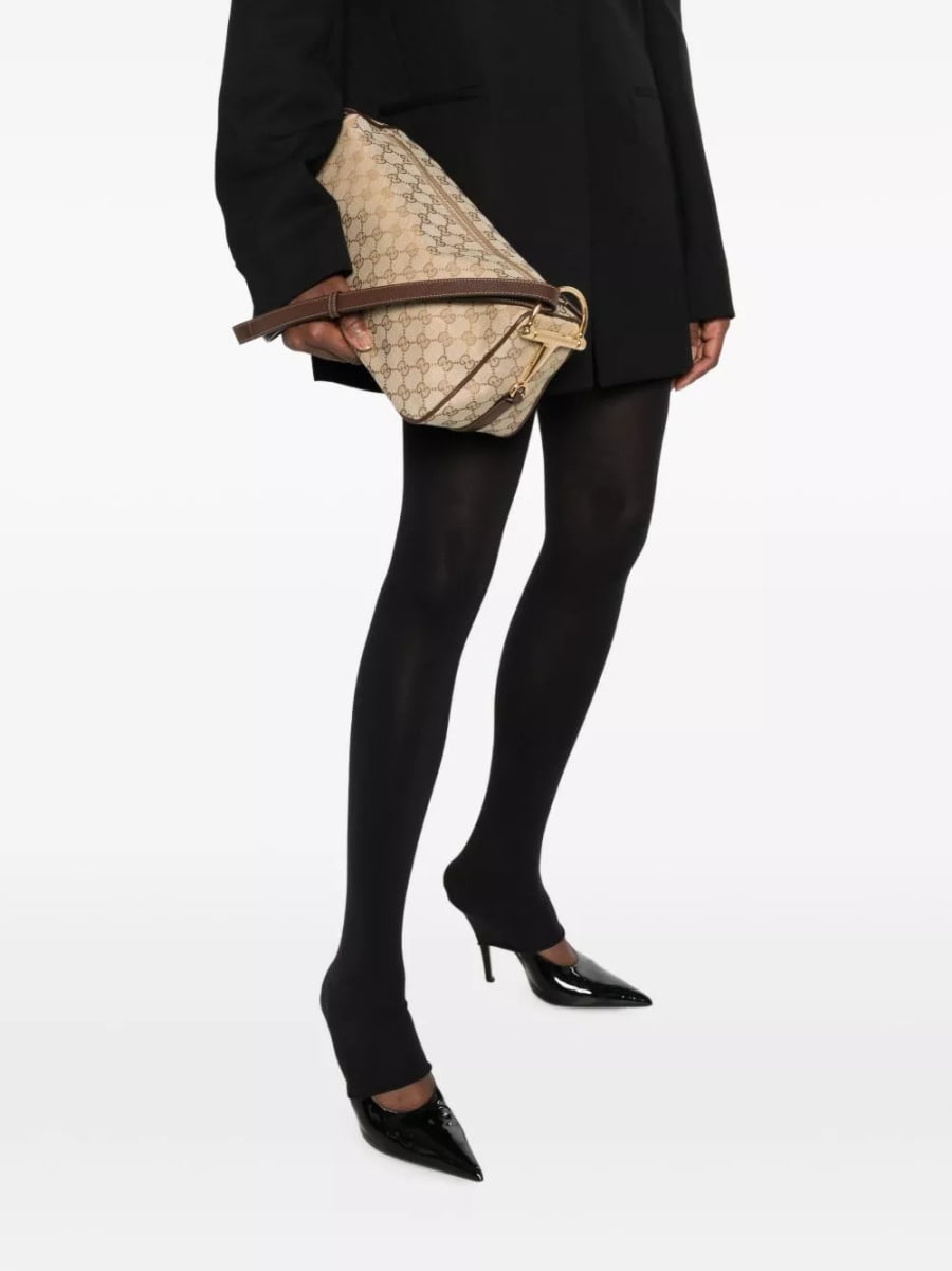 Gucci Borsa a spalla media Half Horsebit, view 4