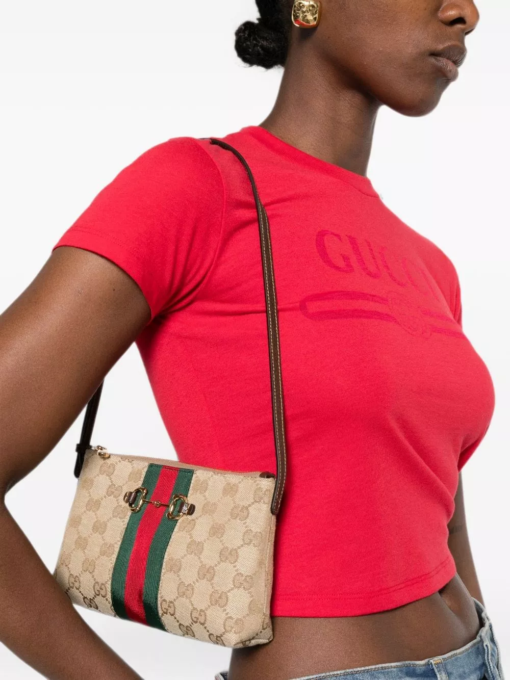 Gucci Borsa a spalla Horsebit, view 2