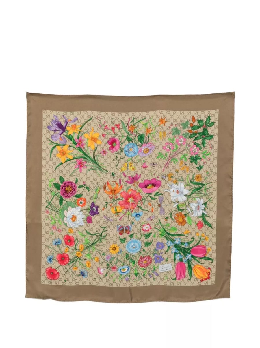 Gucci Foulard in seta Gucci Flora
