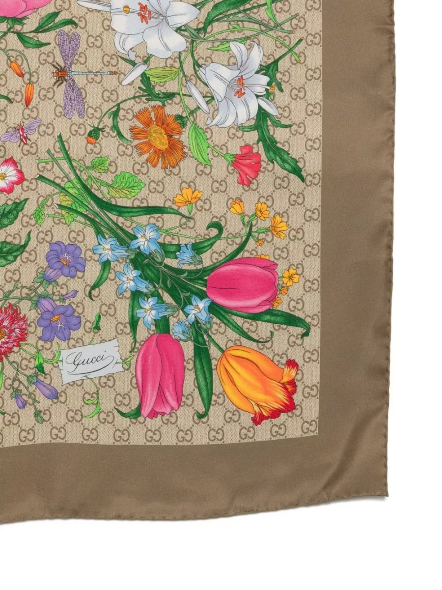 Gucci Foulard in seta Gucci Flora, view 2