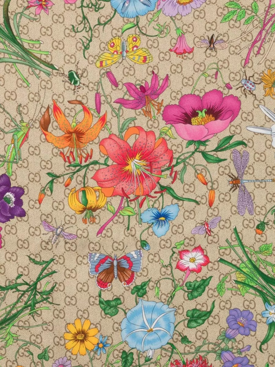Gucci Foulard in seta Gucci Flora, view 3