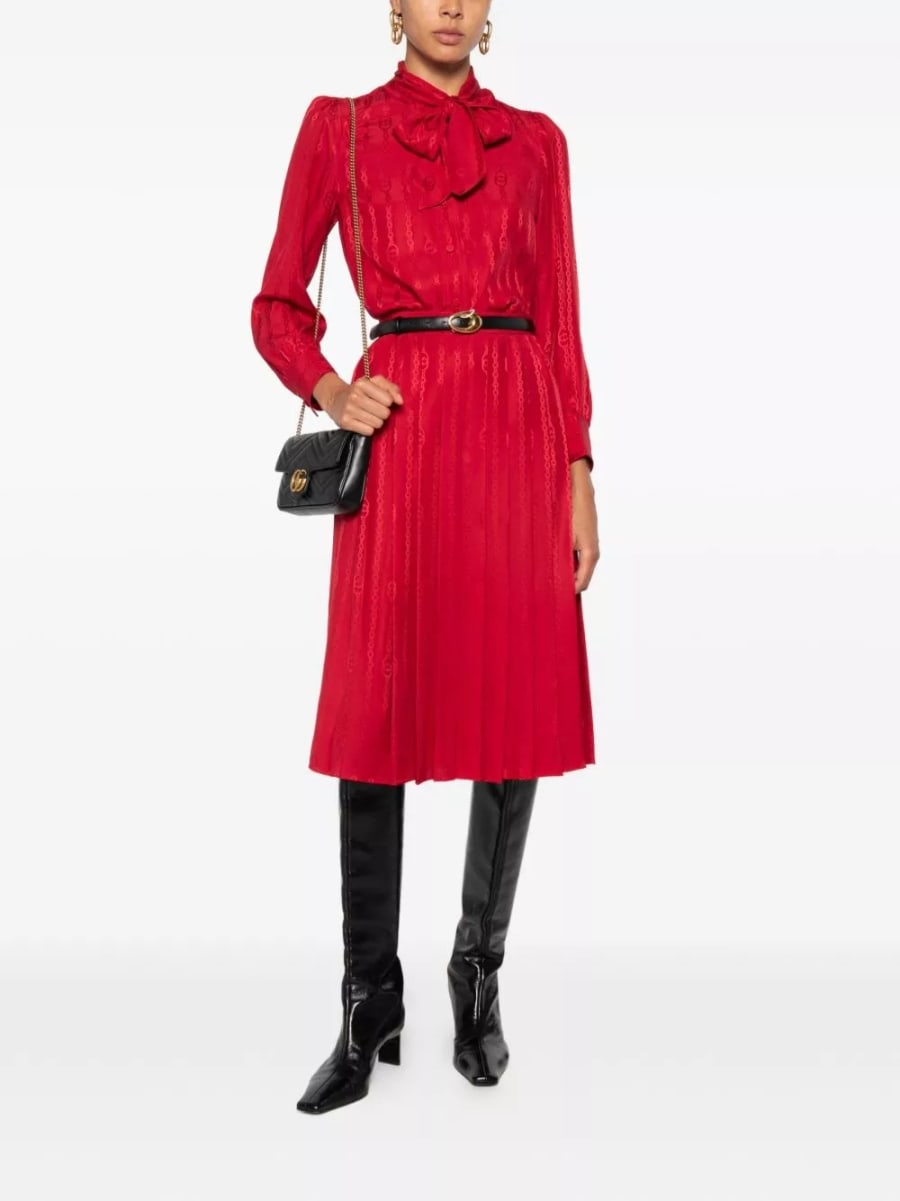 Gucci Gonna midi in seta, view 2