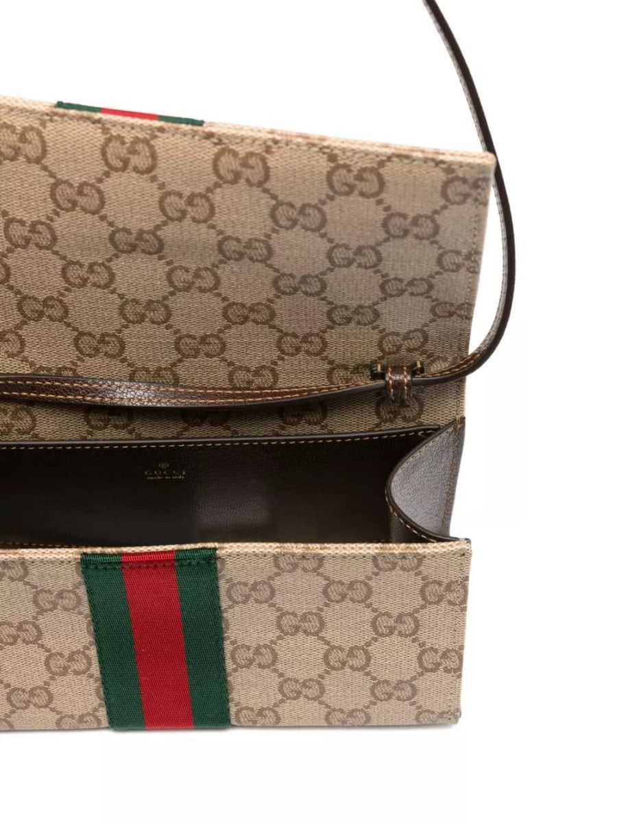 Gucci Mini pouch con dettaglio Web, view 4