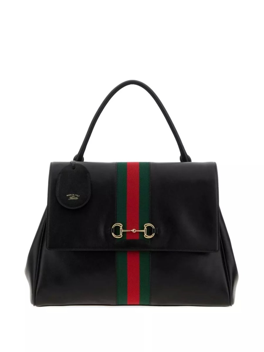Gucci Borsa a mano grande in pelle Paparazzo
