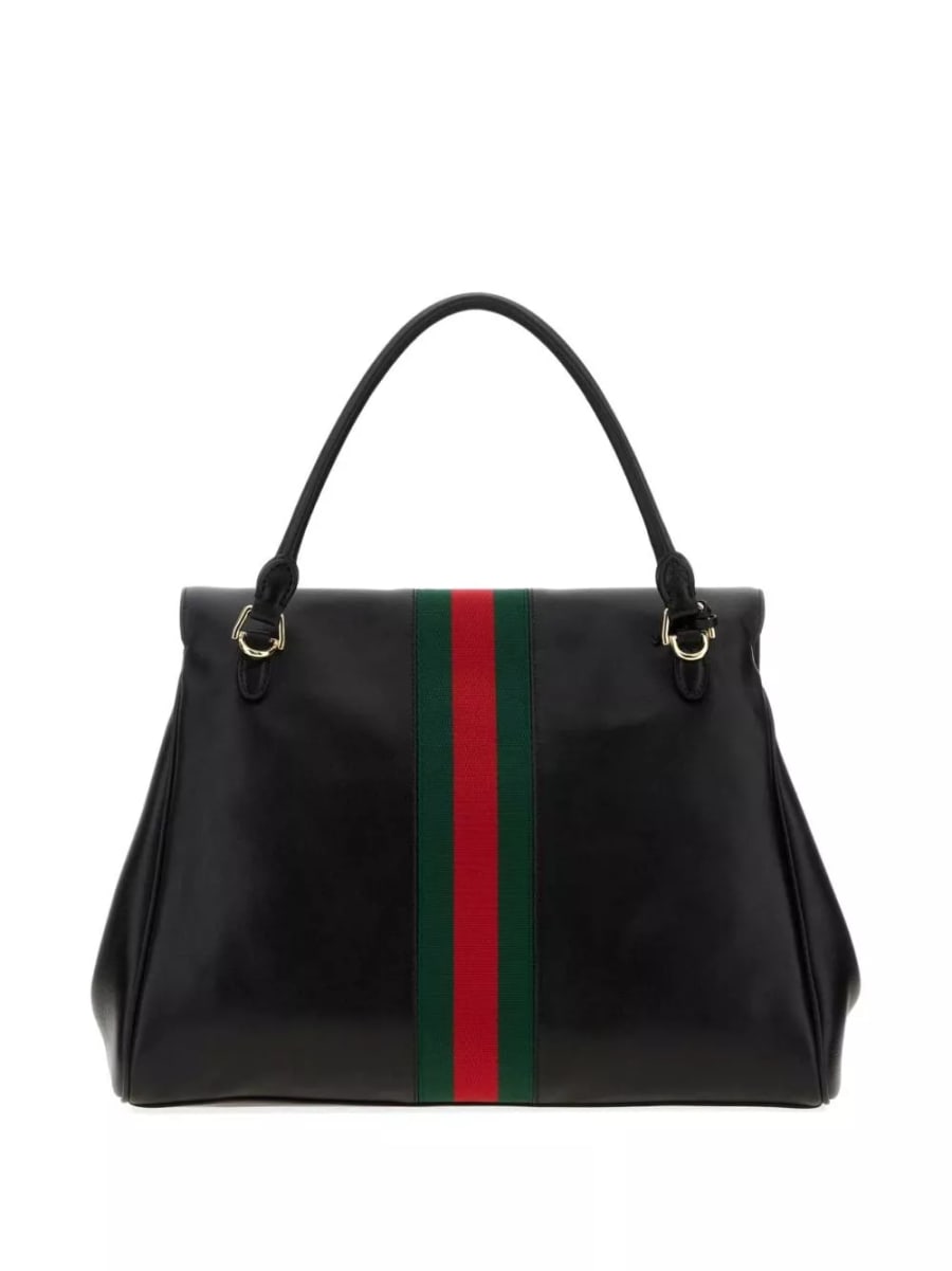 Gucci Borsa a mano grande in pelle Paparazzo, view 2