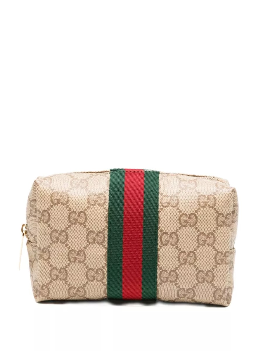 Gucci Beauty-case con dettaglio Web