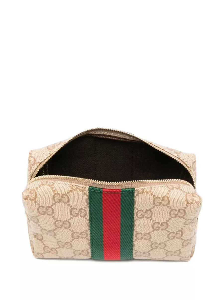 Gucci Beauty-case con dettaglio Web, view 2