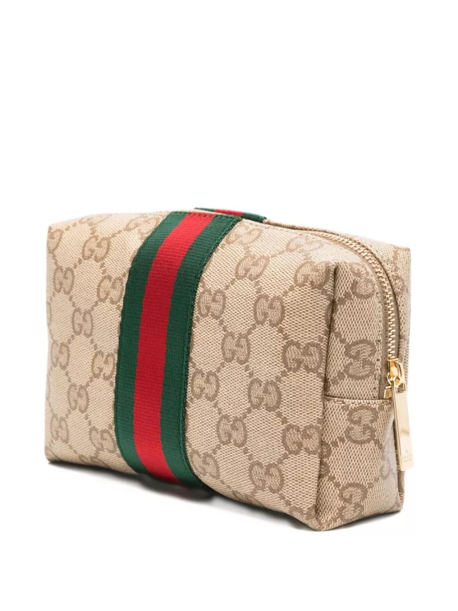 Gucci Beauty-case con dettaglio Web, view 3