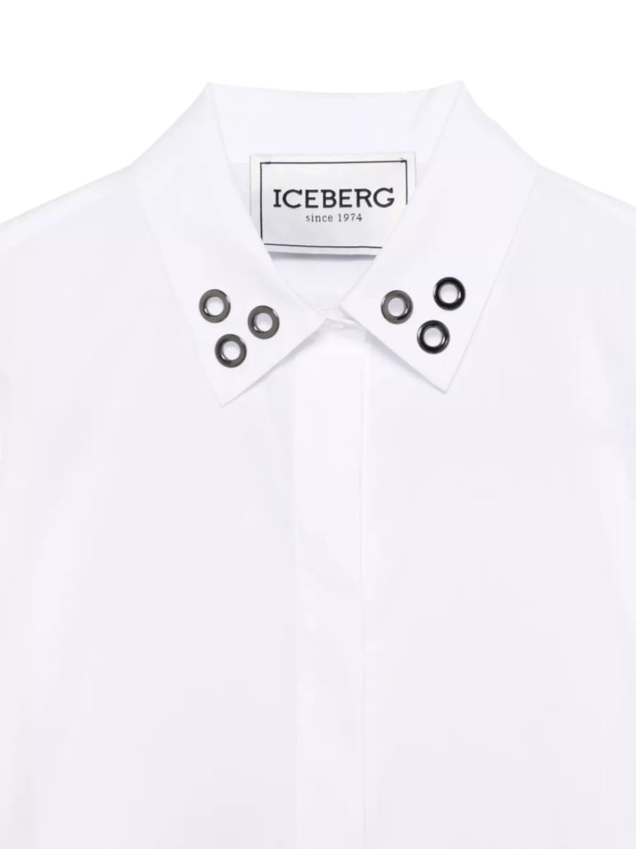 Iceberg T-shirt con occhielli, view 3