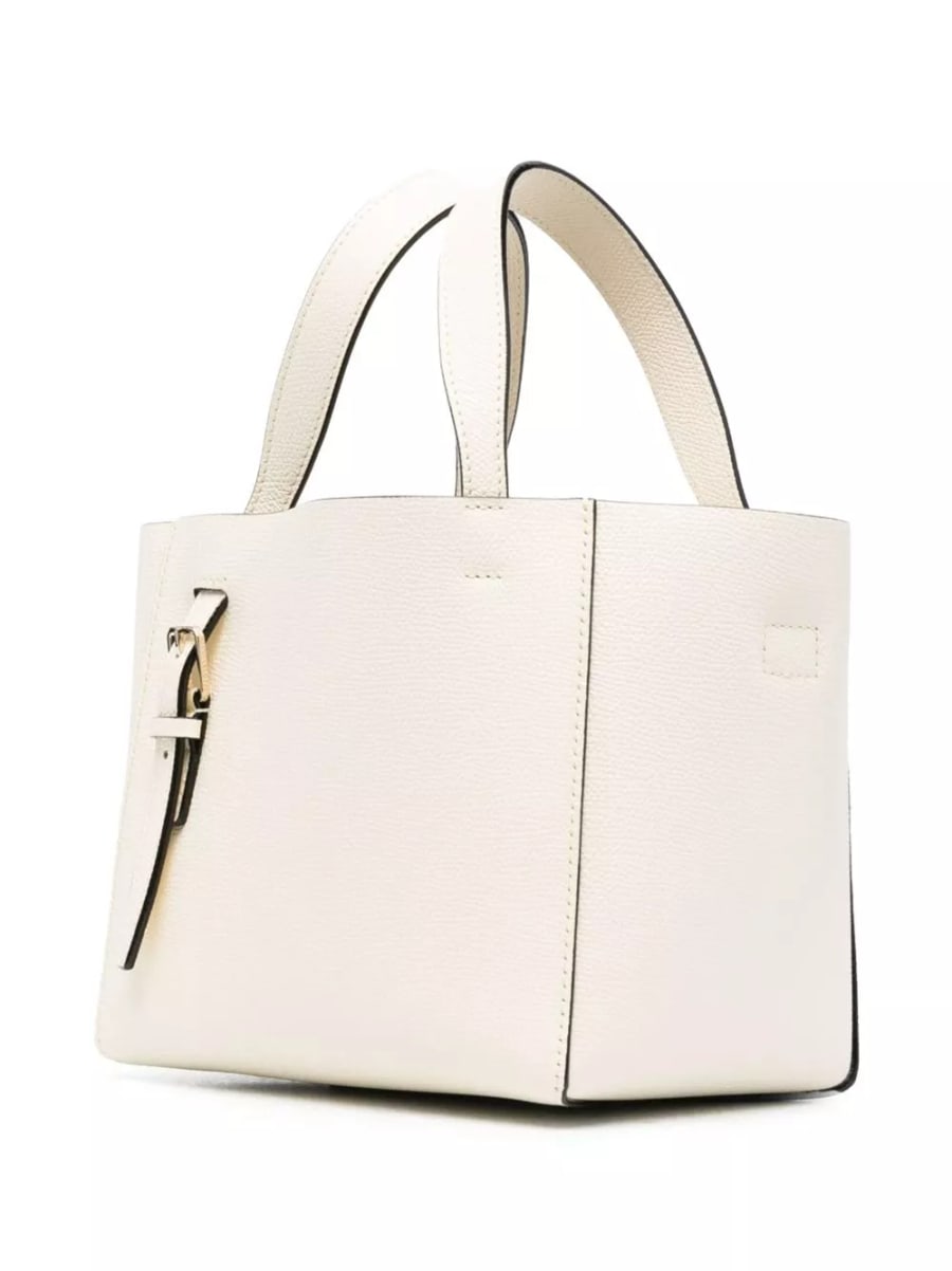 Valextra Mini borsa a secchiello in pelle, view 2