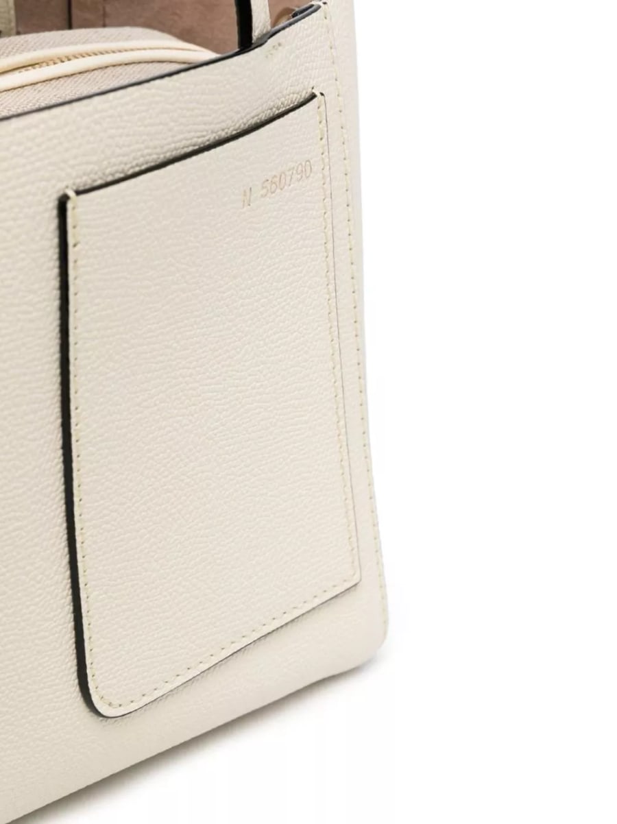 Valextra Mini borsa a secchiello in pelle, view 3