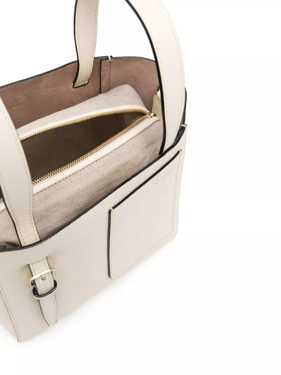 Valextra Mini borsa a secchiello in pelle, view 5