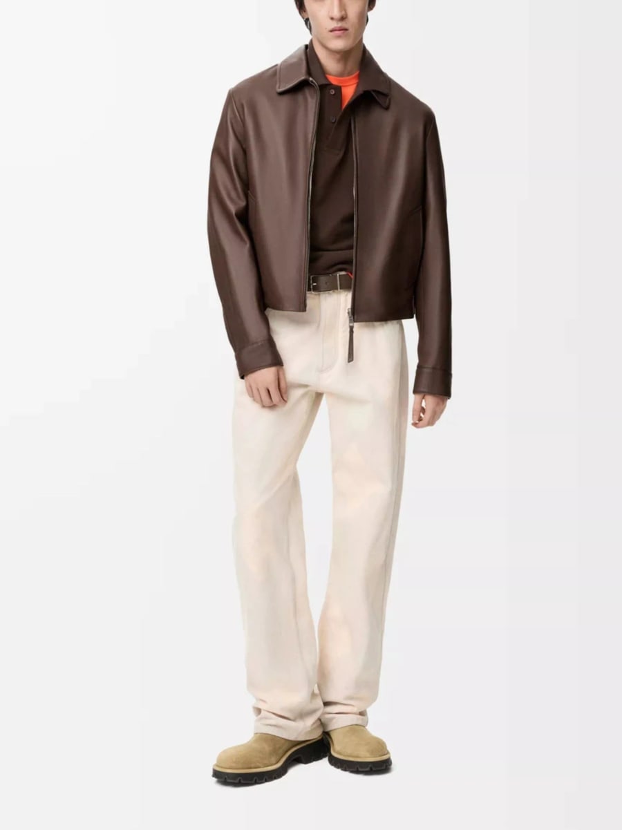 Loewe Giacca in pelle con zip, view 2