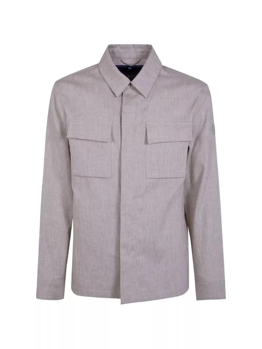 People of shibuya Camicia overshirt in lino