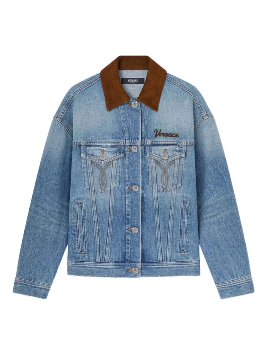 Versace Giacca in denim di cotone