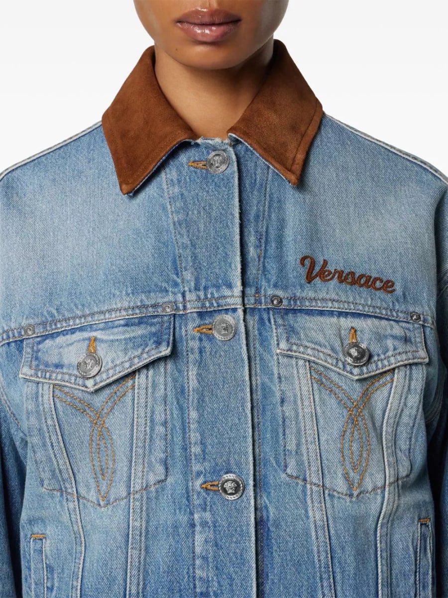 Versace Giacca in denim di cotone, view 2