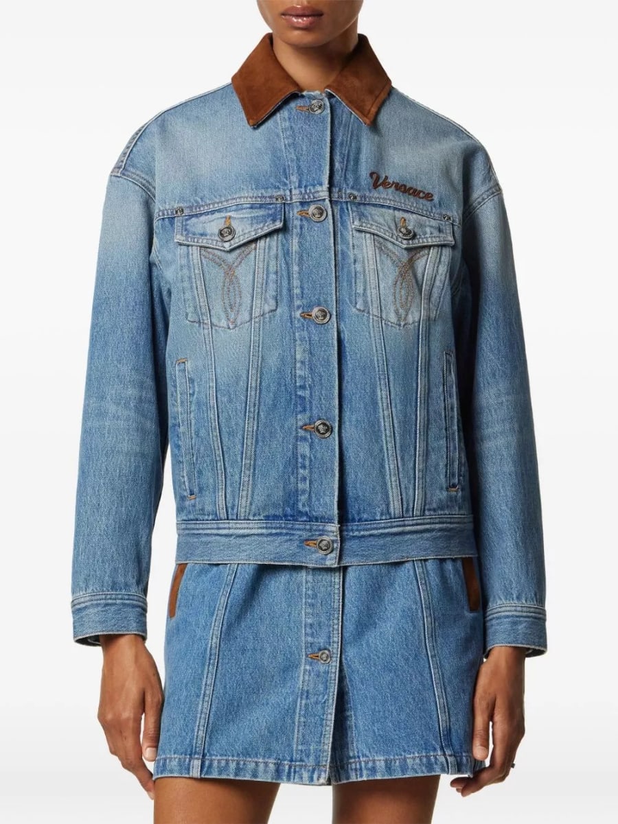 Versace Giacca in denim di cotone, view 3