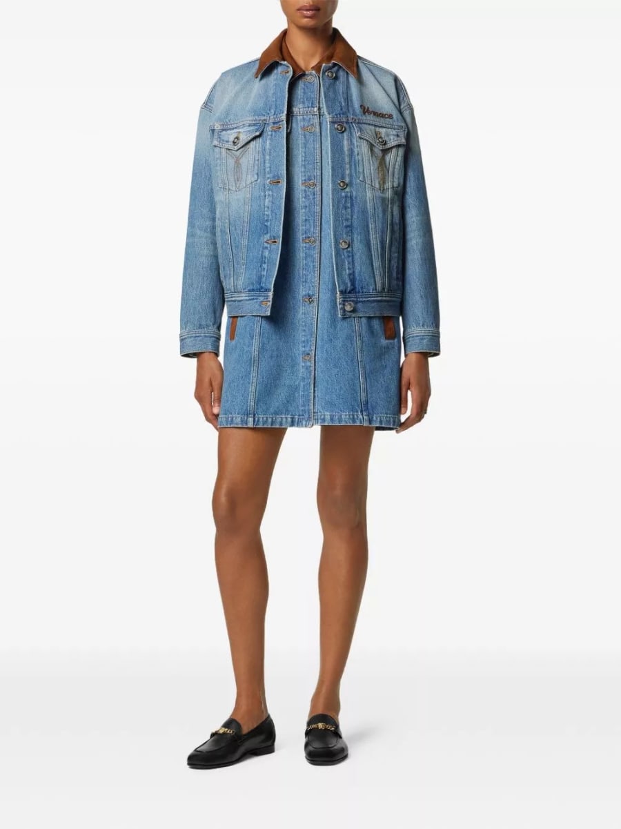 Versace Giacca in denim di cotone, view 4