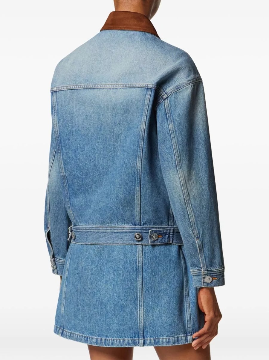 Versace Giacca in denim di cotone, view 5