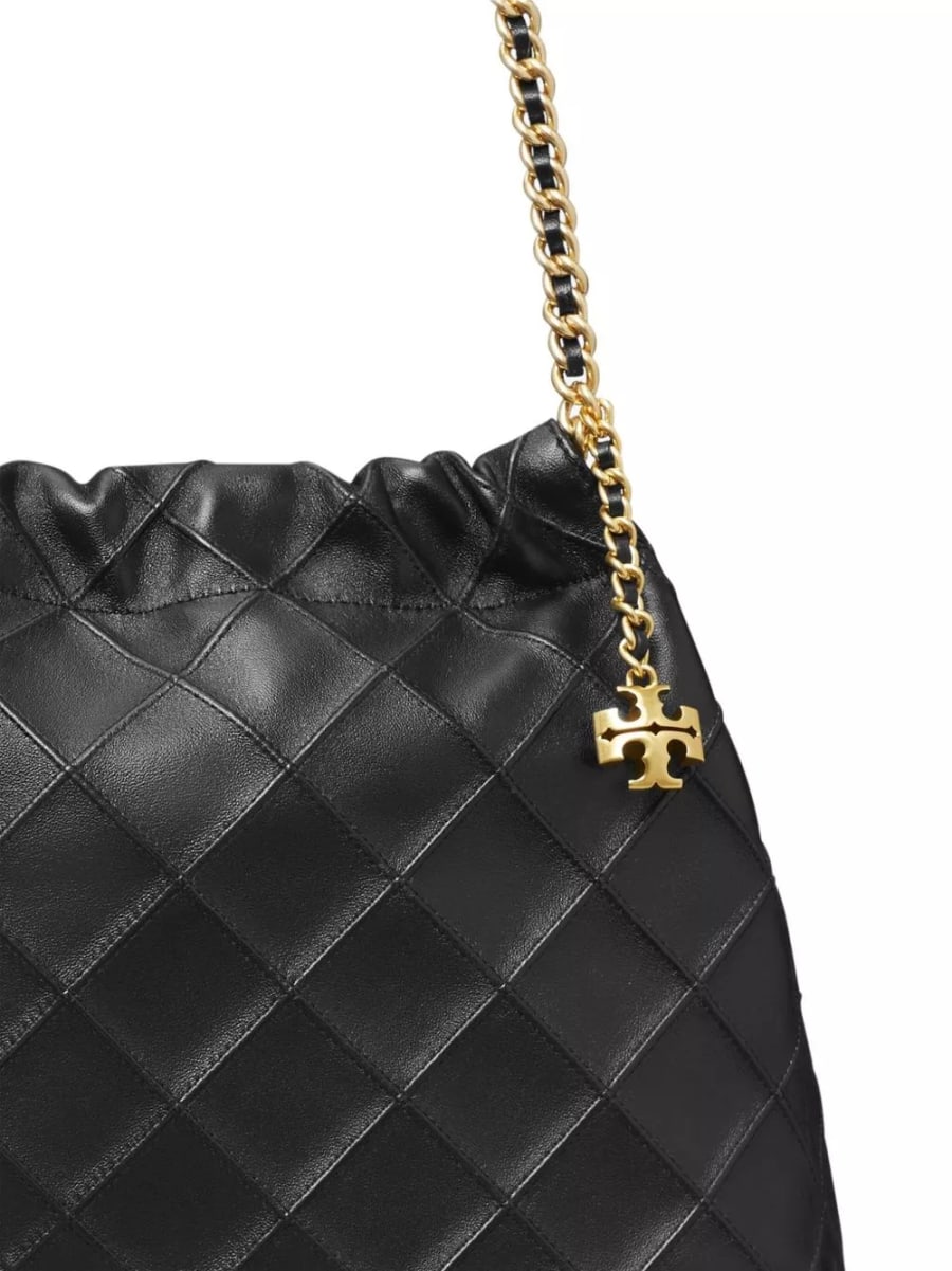 Tory Burch Borsa hobo in pelle Fleming, view 2