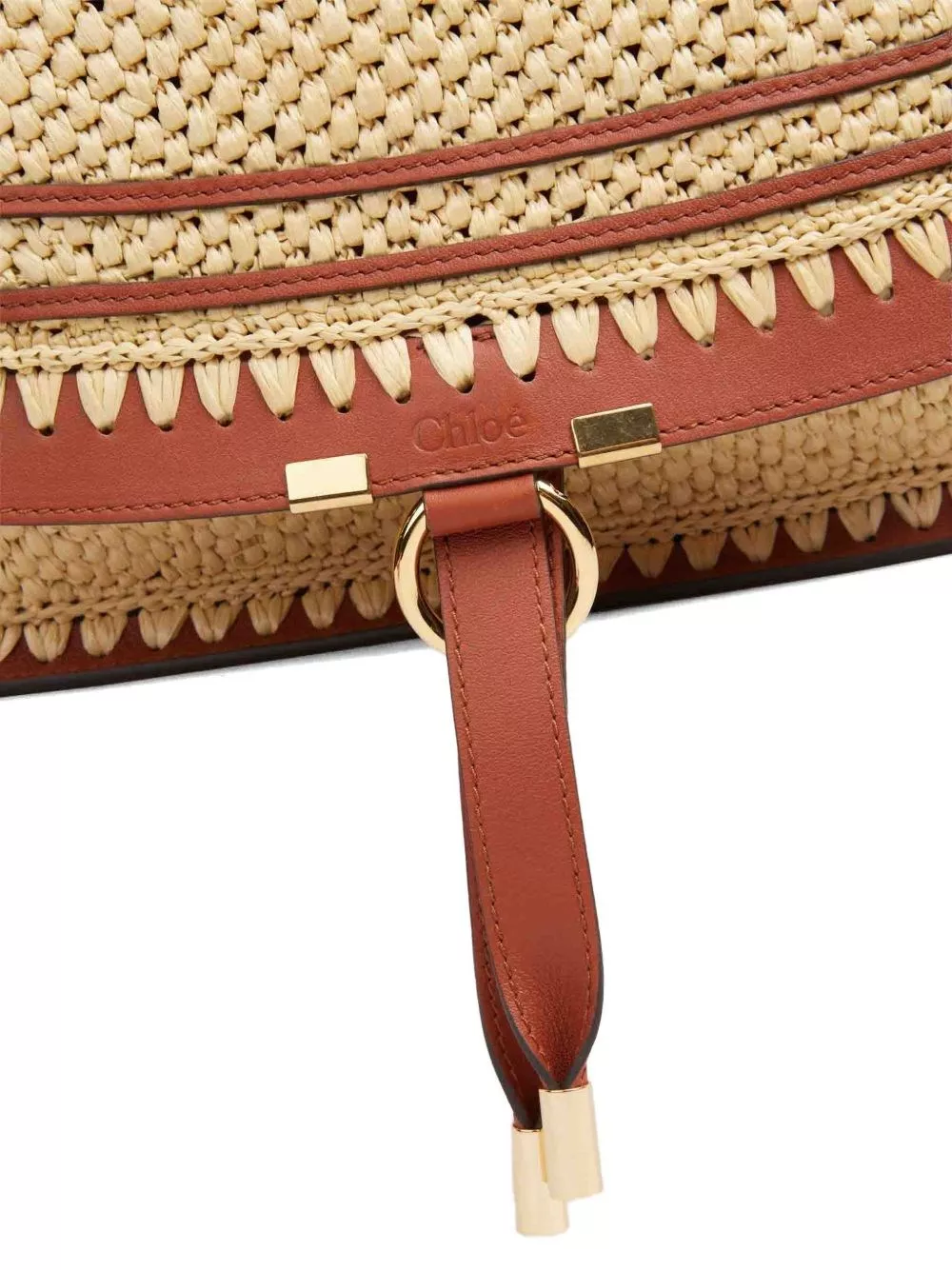 Chloé Borsa Tote Marcie media in rafia, view 2