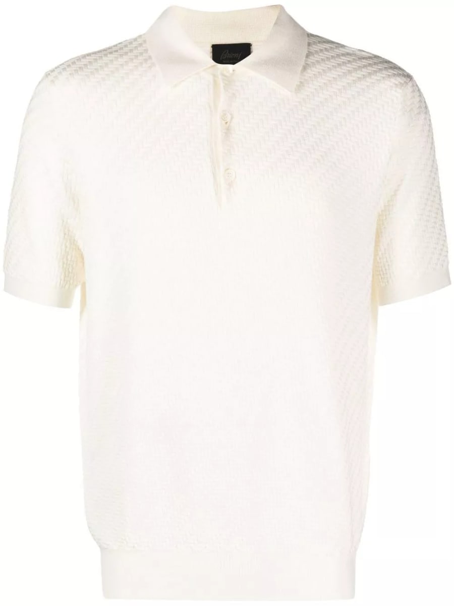 Brioni la polo in cashmere e cotone